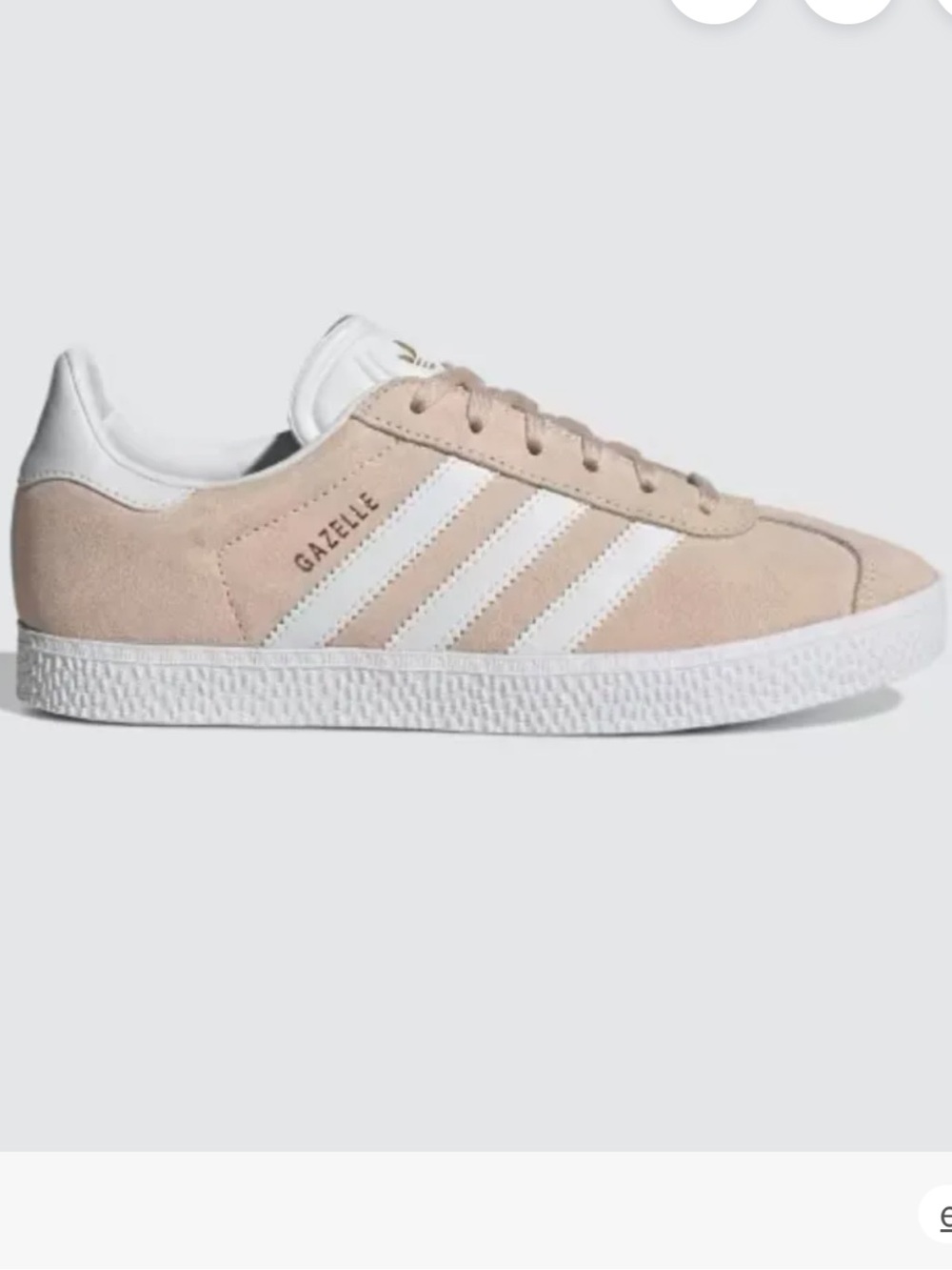 NWT Adidas Originals Gazelle J-PinkTint Cloud White Size 6.5Y (Fits Women’s 8)